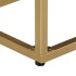 Aparador de madera maciza de mango negro y dorado 110x30x75