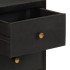 Aparador de madera maciza de mango negro y dorado 110x30x75