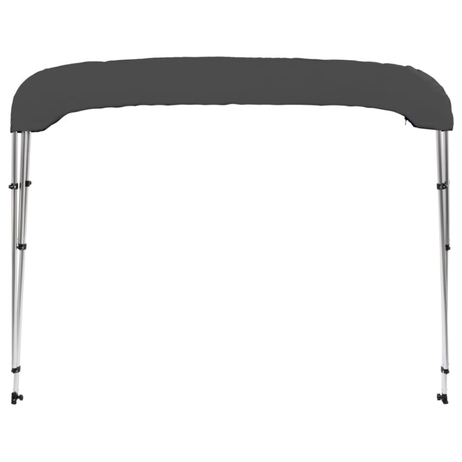 Toldo Bimini de 3 arcos gris antracita 183x140x137