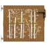 Puerta de jardín acero corten diseño bambú 85x75