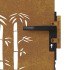 Puerta de jardín acero corten diseño bambú 85x75