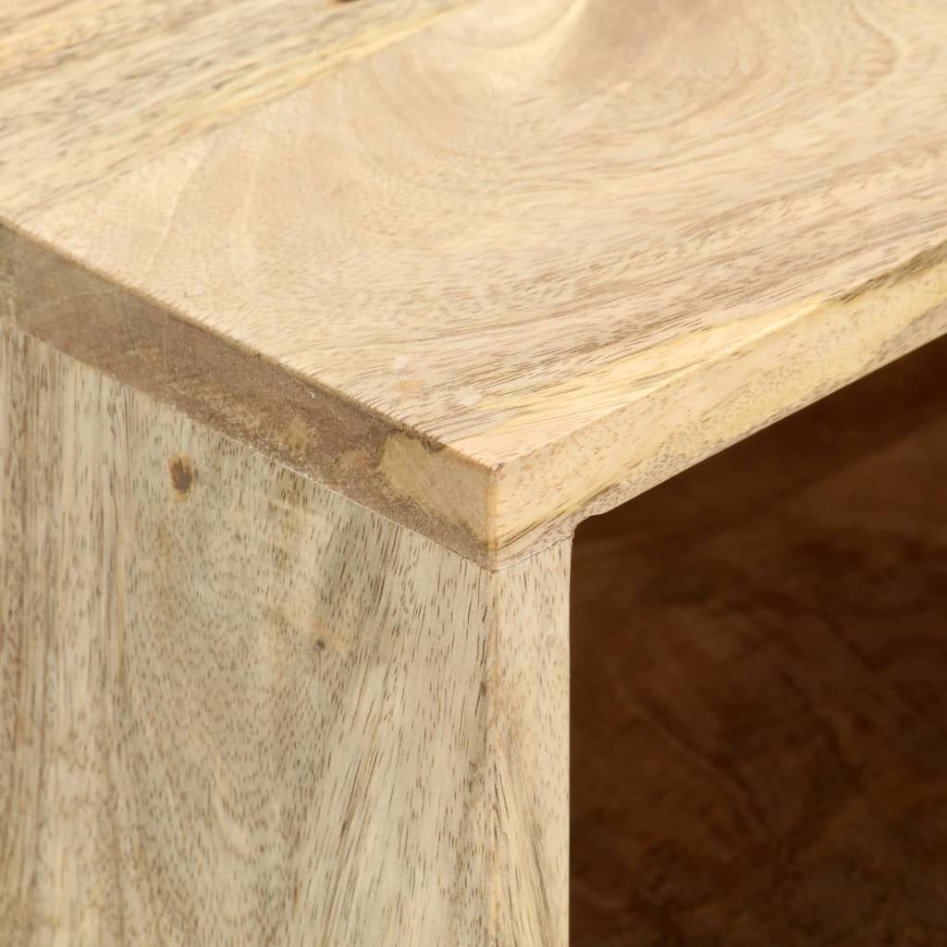 Mesa de centro de madera maciza de mango 90x50x40