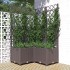 Jardinera con enrejado PP marrón 80x80x136