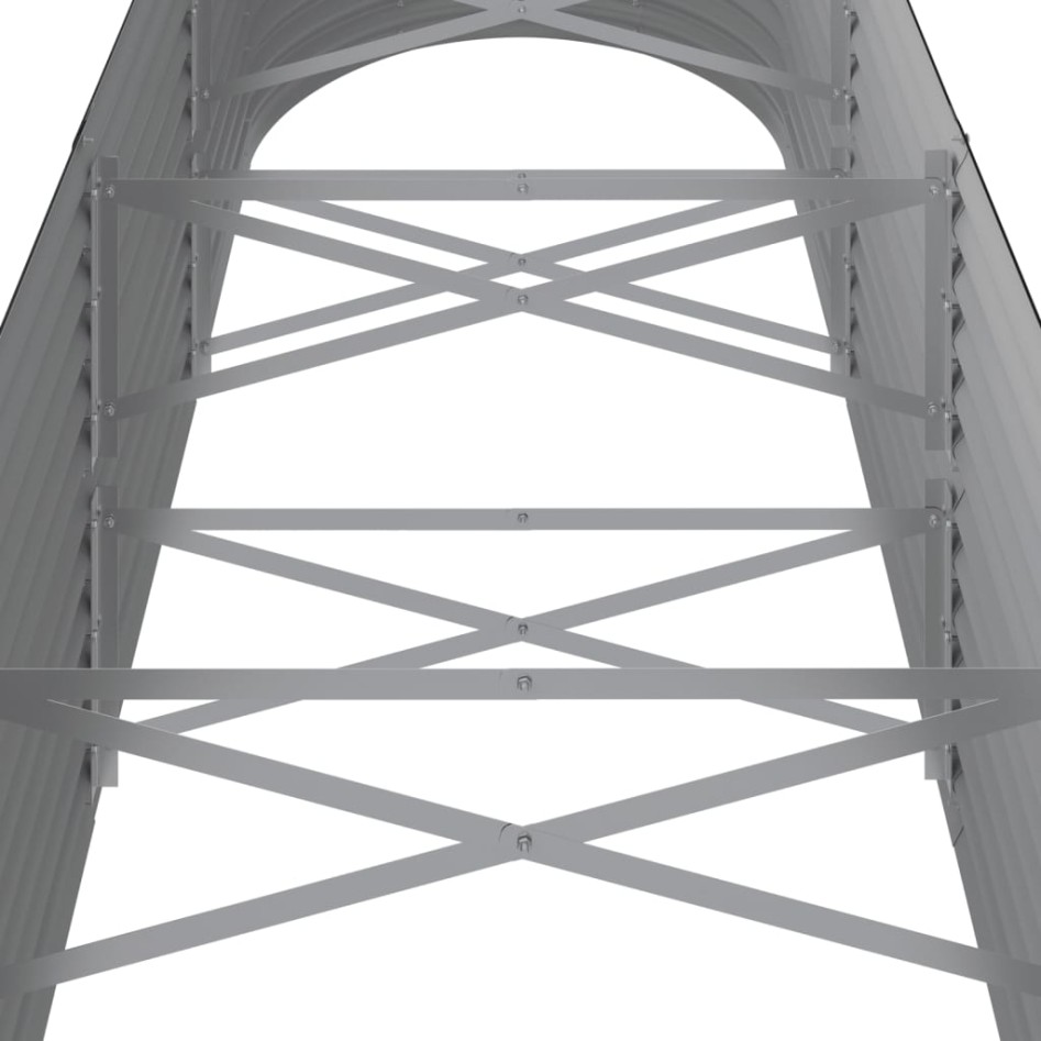 Jardinera arriate acero recubierto polvo antracita 296x80x68