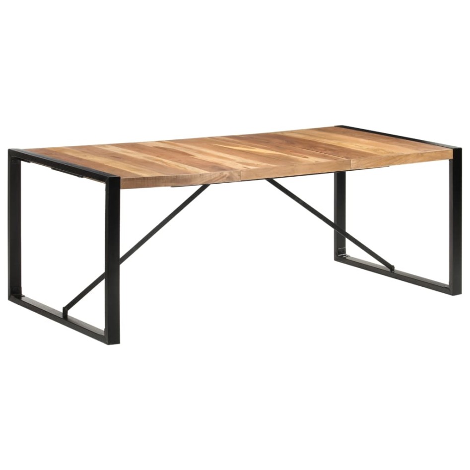 Mesa de comedor madera maciza con acabado sheesham