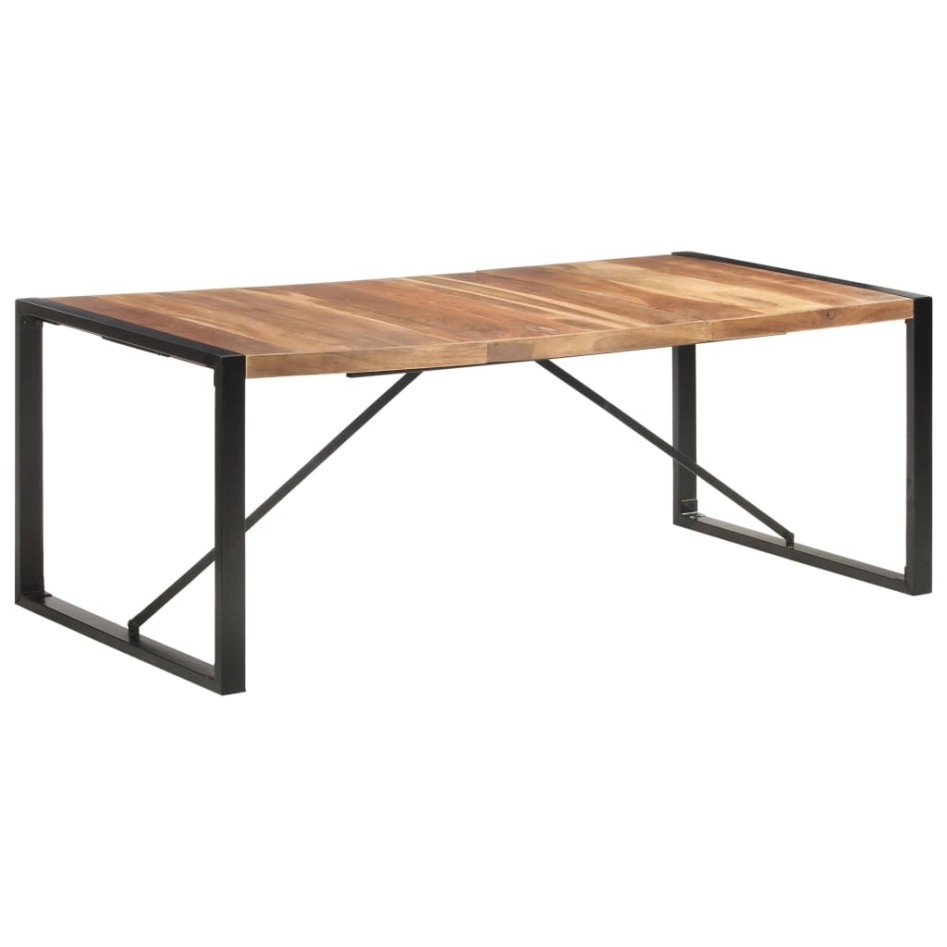 Mesa de comedor madera maciza con acabado sheesham