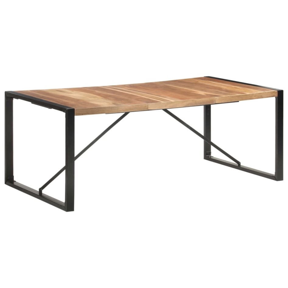 Mesa de comedor madera maciza con acabado sheesham