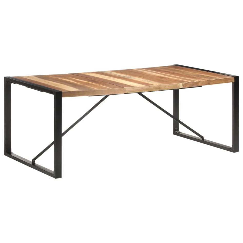 Mesa de comedor madera maciza con acabado sheesham