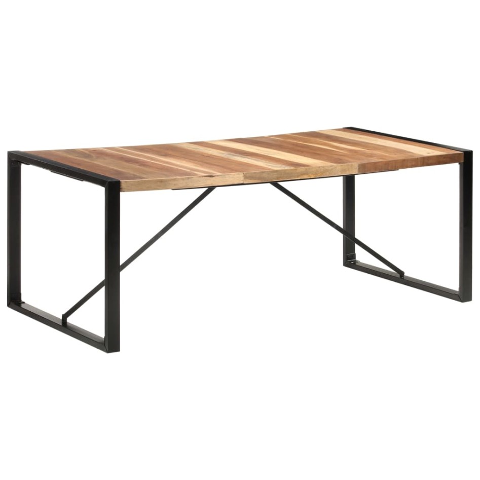 Mesa de comedor madera maciza con acabado sheesham