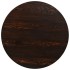 Mesa de bar bistró MDF y acero redonda fresno oscuro 80x75