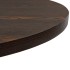 Mesa de bar bistró MDF y acero redonda fresno oscuro 80x75