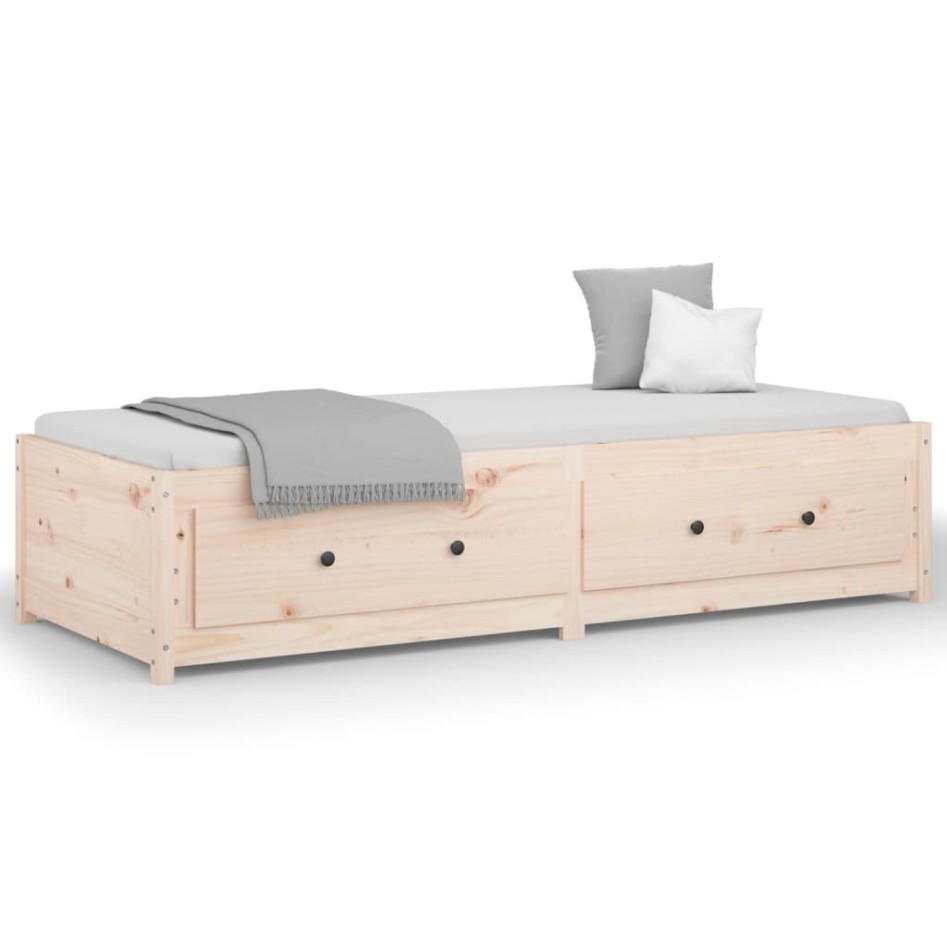 Sofá cama sin colchón madera maciza de pino 80x200