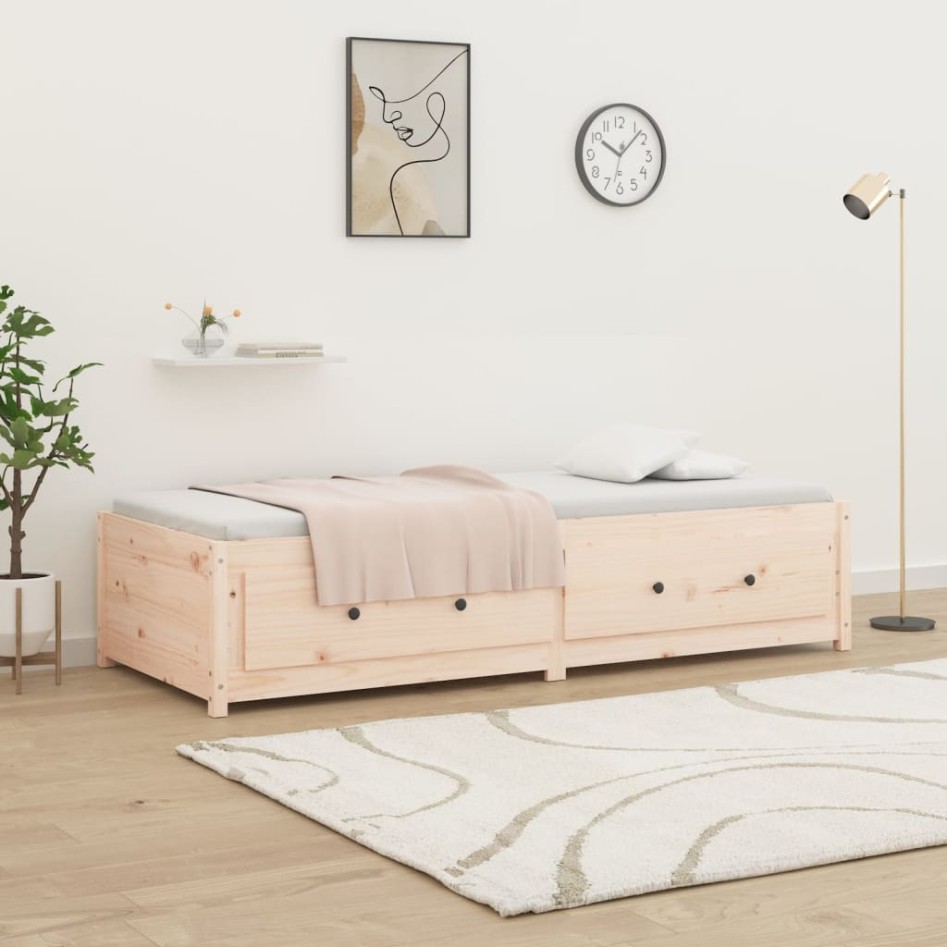 Sofá cama sin colchón madera maciza de pino 80x200