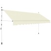 Toldo retráctil de operación manual 400 cm crema
