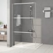 Mampara de ducha vidrio ESG transparente plateado 115x195 cm