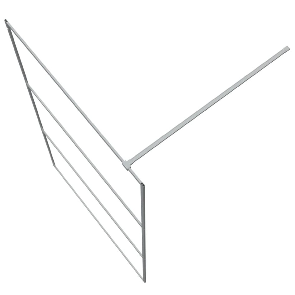 Mampara de ducha vidrio ESG transparente plateado 115x195