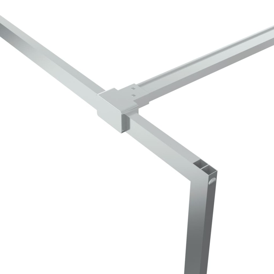 Mampara de ducha vidrio ESG transparente plateado 115x195