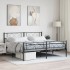 Estructura cama sin colchón con estribo metal negro 180x200
