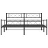 Estructura cama sin colchón con estribo metal negro 180x200