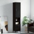 Aparador de madera contrachapada negro 34,5x34x180