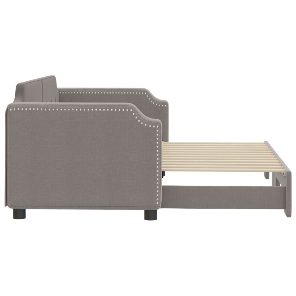 Sofá cama nido tela gris taupe 80x200