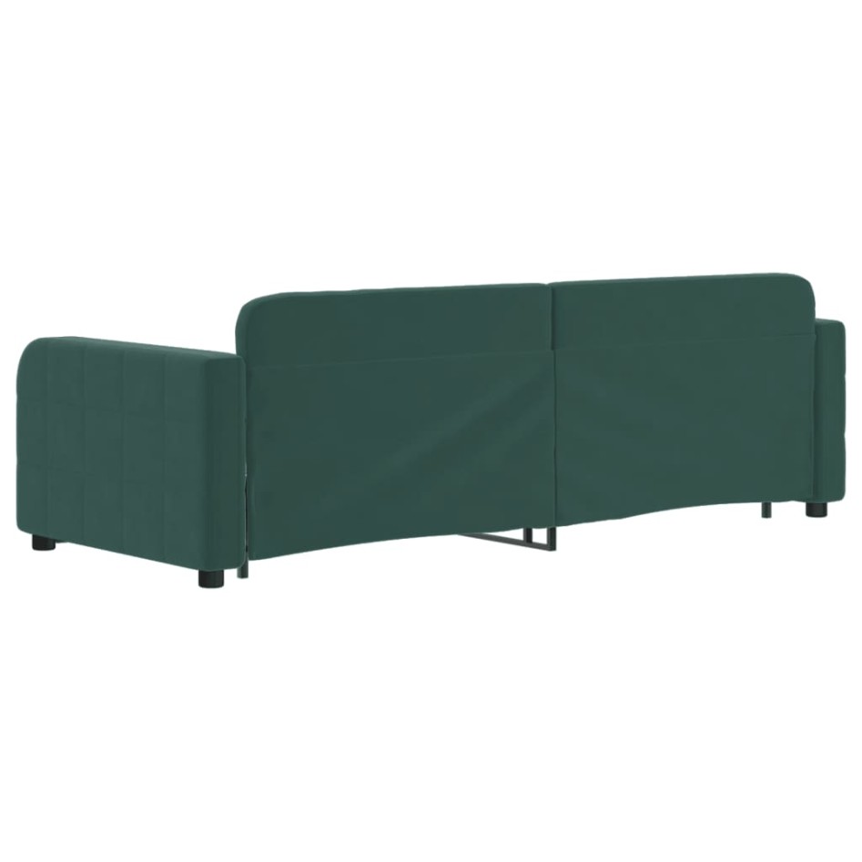 Sofá cama nido terciopelo verde oscuro 80x200