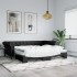 Sofá con cama nido cuero sintético negro 90x200
