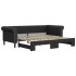 Sofá con cama nido cuero sintético negro 90x200