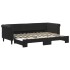 Sofá cama nido terciopelo negro 80x200