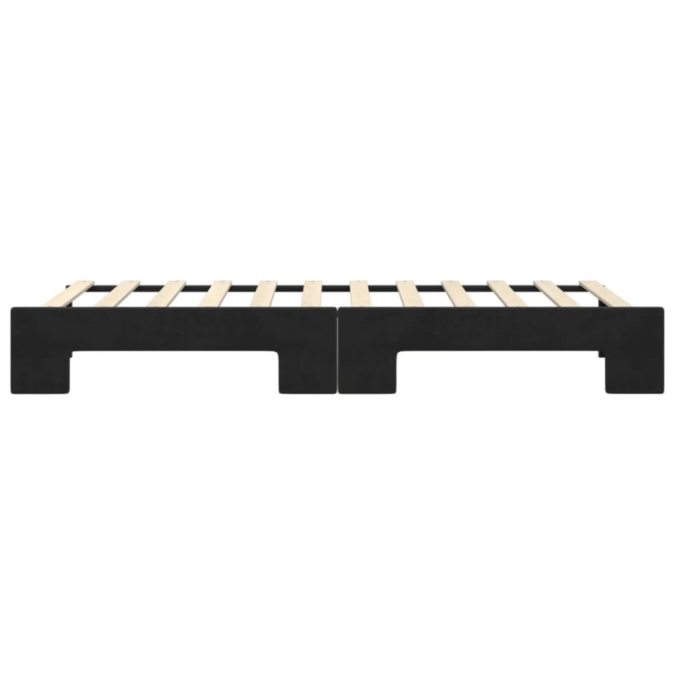 Sofá cama nido terciopelo negro 80x200