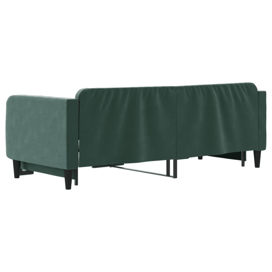 Sofá cama nido terciopelo verde oscuro 90x200