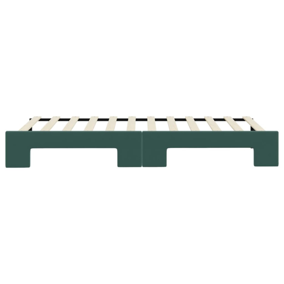 Sofá cama nido terciopelo verde oscuro 90x200