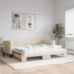 Sofá cama nido tela crema 100x200 cm
