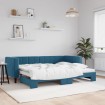 Sofá cama nido terciopelo azul 80x200 cm