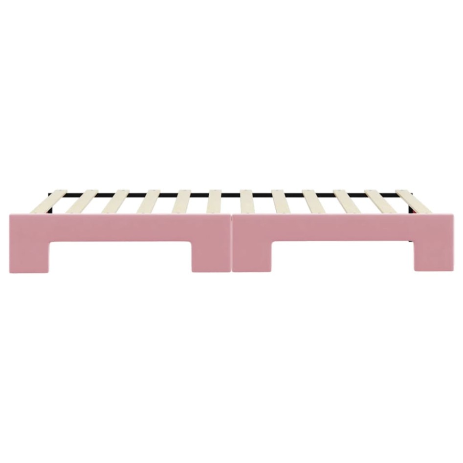 Sofá cama nido terciopelo rosa 80x200