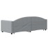 Sofá cama nido tela gris claro 80x200