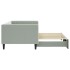 Sofá cama nido terciopelo gris claro 90x190