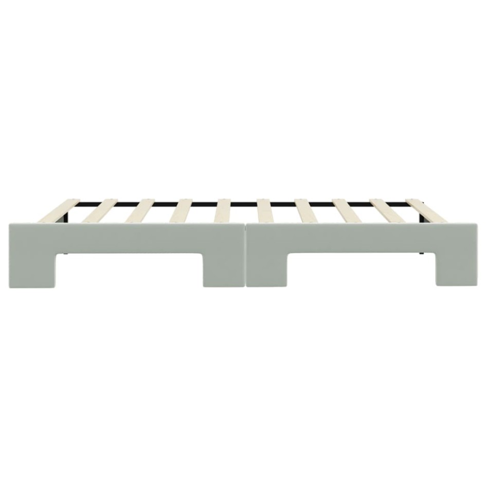 Sofá cama nido terciopelo gris claro 90x190