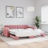 Sofá cama nido terciopelo rosa 100x200