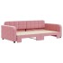 Sofá cama nido terciopelo rosa 100x200