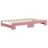 Sofá cama nido terciopelo rosa 100x200