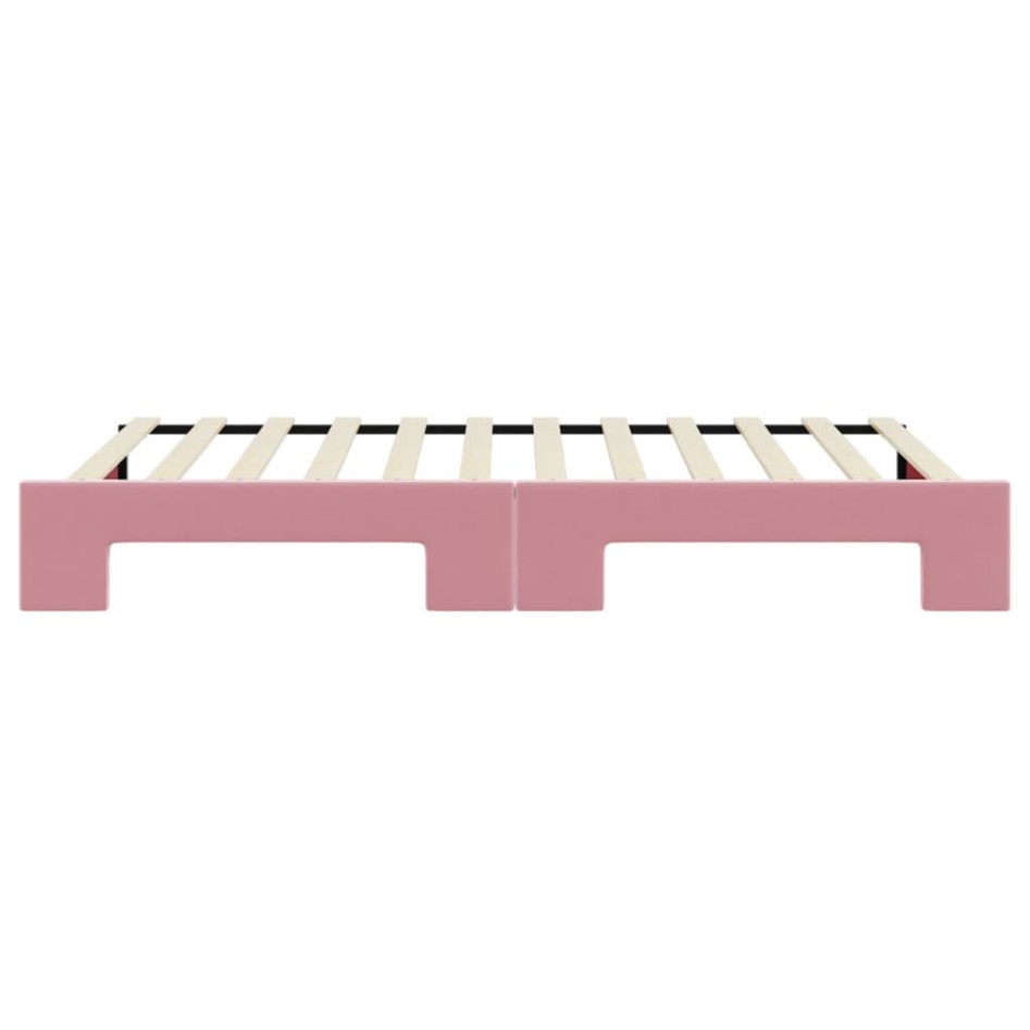 Sofá cama nido terciopelo rosa 100x200