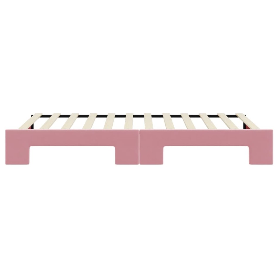 Sofá cama nido terciopelo rosa 90x200