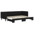 Sofá cama nido terciopelo negro 80x200