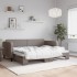 Sofá cama nido tela gris taupe 80x200