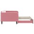 Sofá cama nido terciopelo rosa 100x200