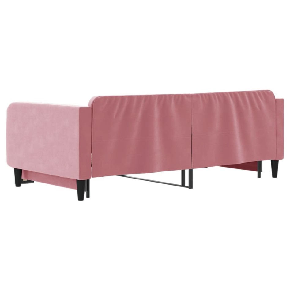 Sofá cama nido terciopelo rosa 100x200