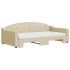 Sofá cama nido con colchón tela crema 100x200