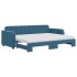 Sofá cama nido con colchón terciopelo azul 80x200