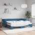 Sofá cama nido con colchón terciopelo azul 90x200